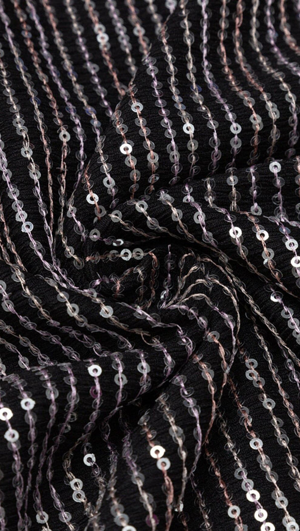 ABITO SEXY CON PAILLETTES IN NERO