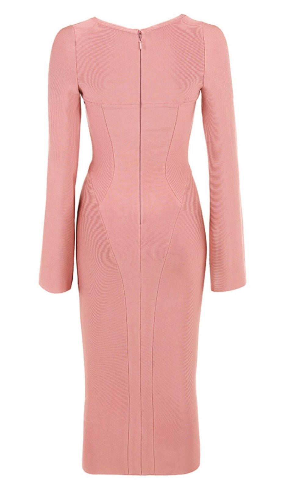 FOURSQUARE NECK TUBE TOP DRESS IN PINK