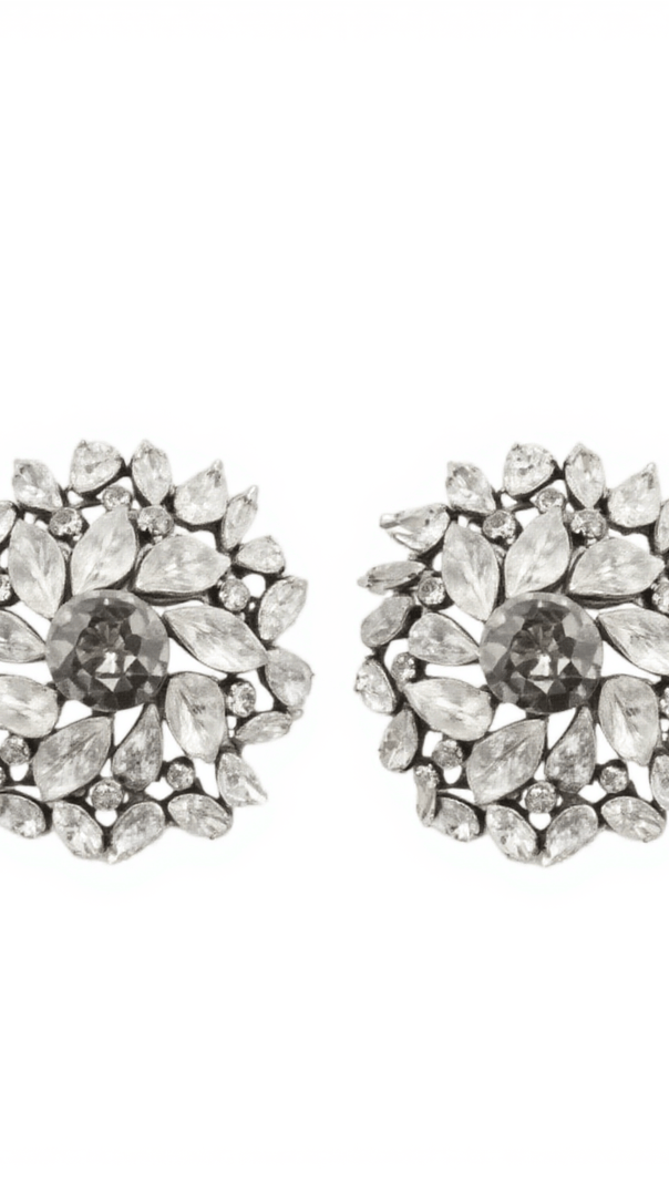 AIIZIE LYSANDER CIRCLE RHINESTONE EARRINGS - product image