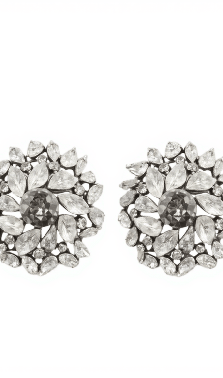 Lysander Circle Rhinestone Earrings