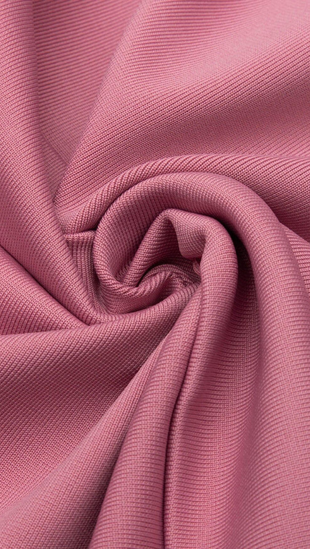 Foursquare Neck Tube Top Dress in Pink