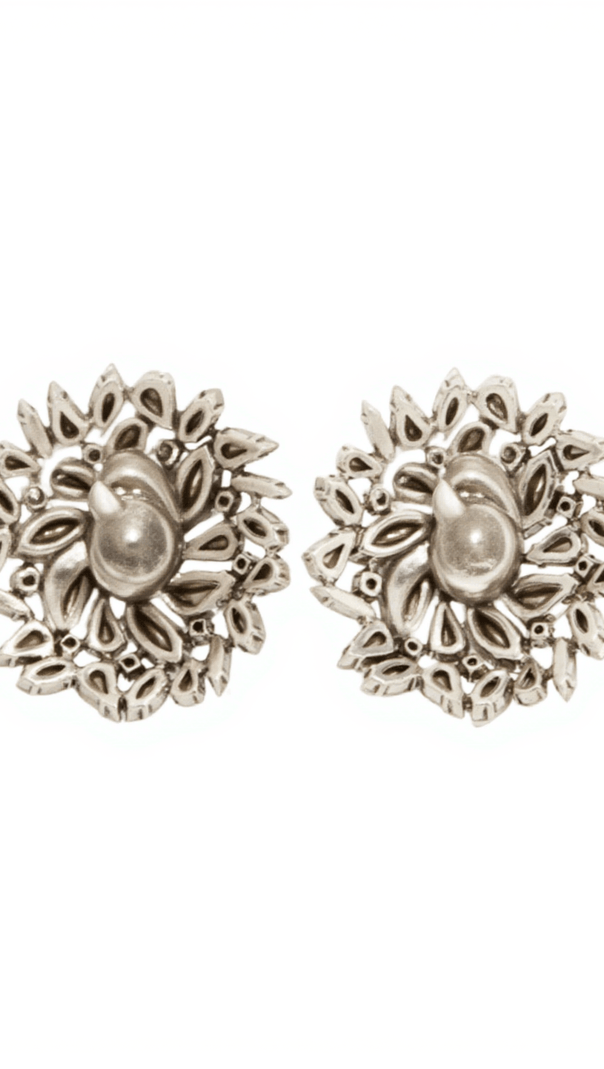 AIIZIE LYSANDER CIRCLE RHINESTONE EARRINGS - product image