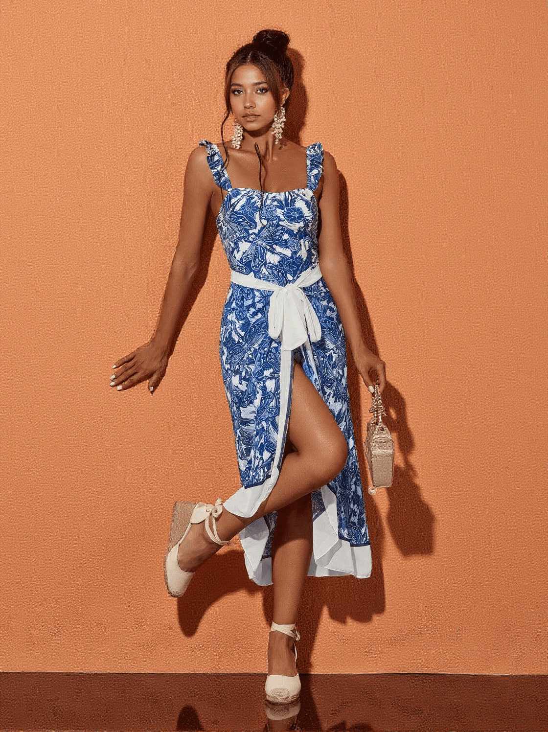 VIVIANNE DRAGONFLY PRINTED SWIMWEAR TWO PIECE SET