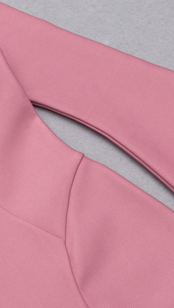 Foursquare Neck Tube Top Dress in Pink