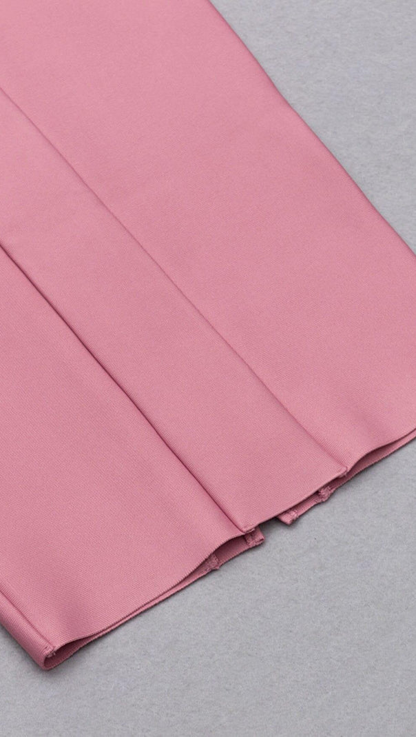 Foursquare Neck Tube Top Dress in Pink