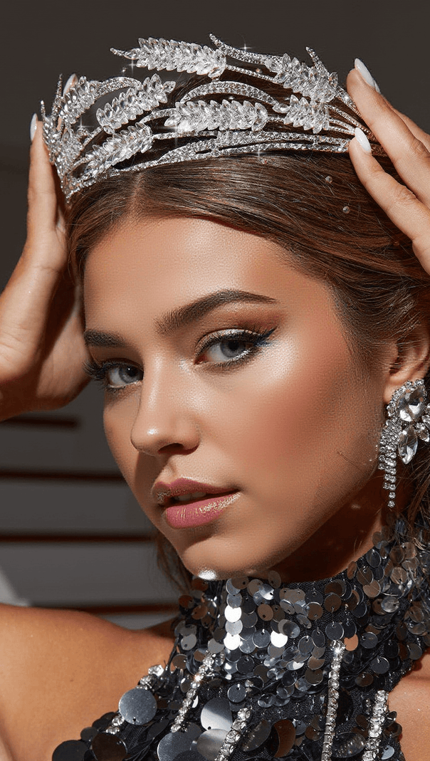 AIIZIE CAROLYN RHINESTONE EMBELLISHED CROWN - product image