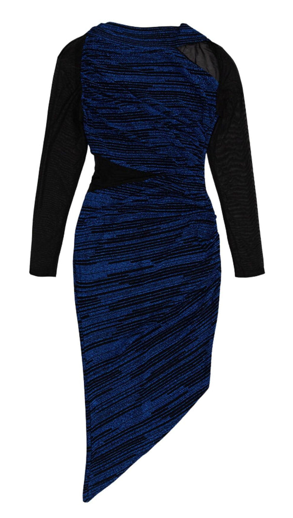 AIIZIE LONG SLEEVE BANDAGE DRESS IN NAVY BLUE - product image