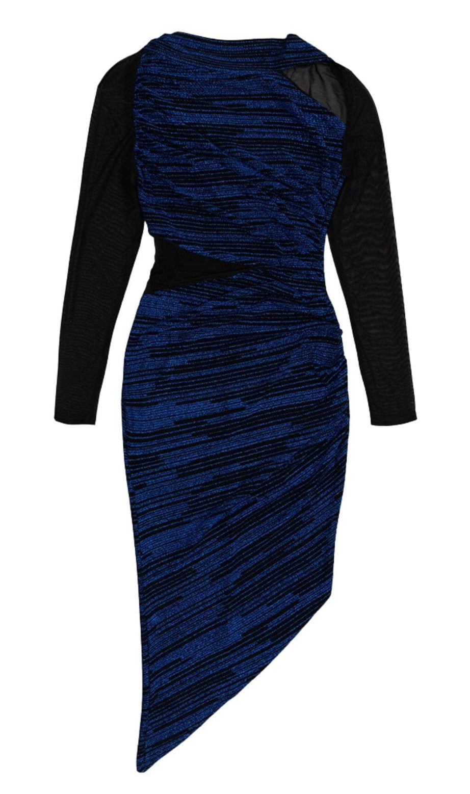 LONG SLEEVE BANDAGE DRESS IN NAVY BLUE