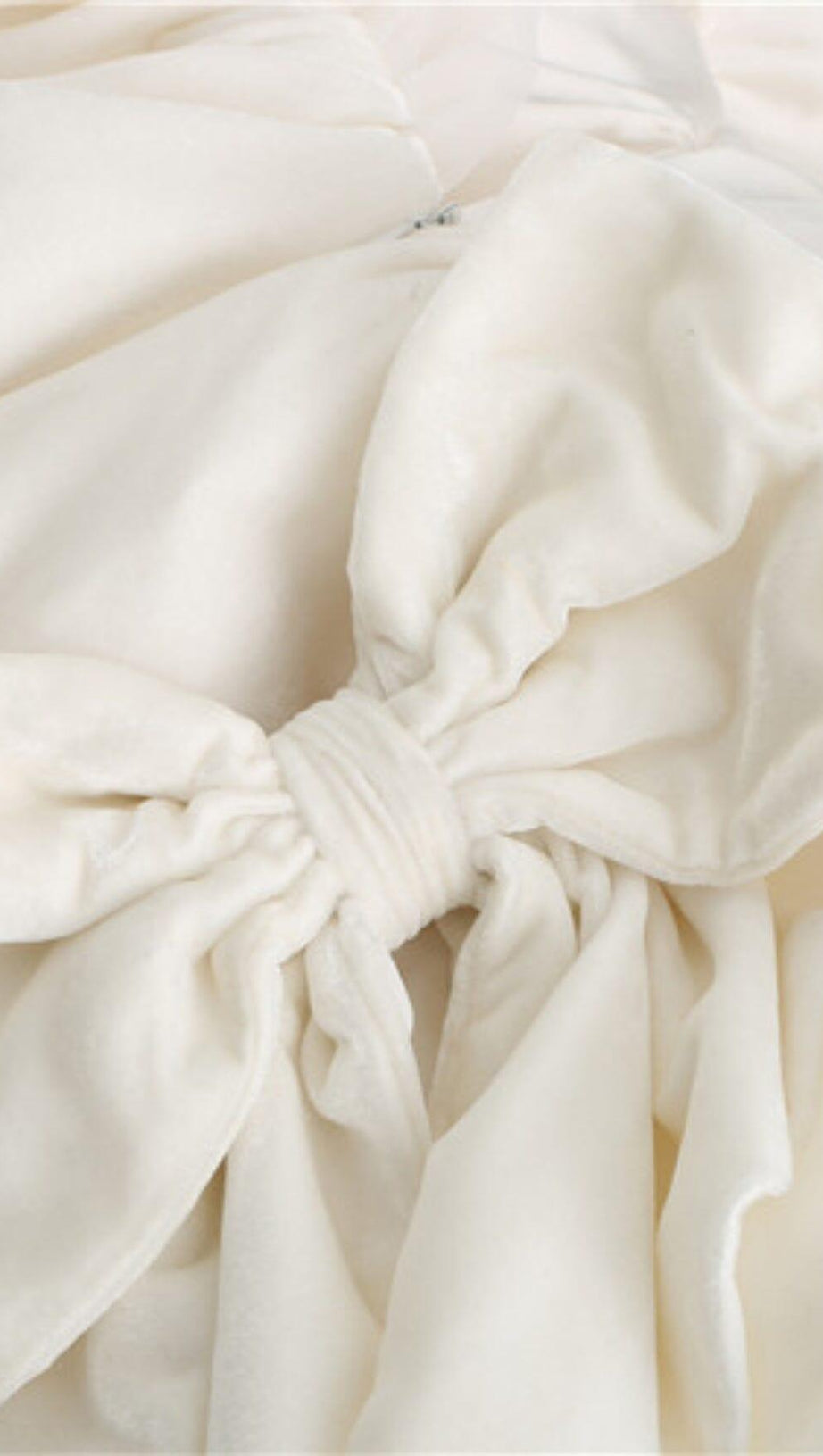 VELVET HALTERNECK MINI DRESS IN WHITE