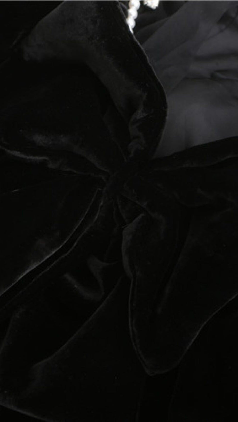 MINI ABITO IN VELLUTO CON SCOLLO ALL'AMERICANA NERO