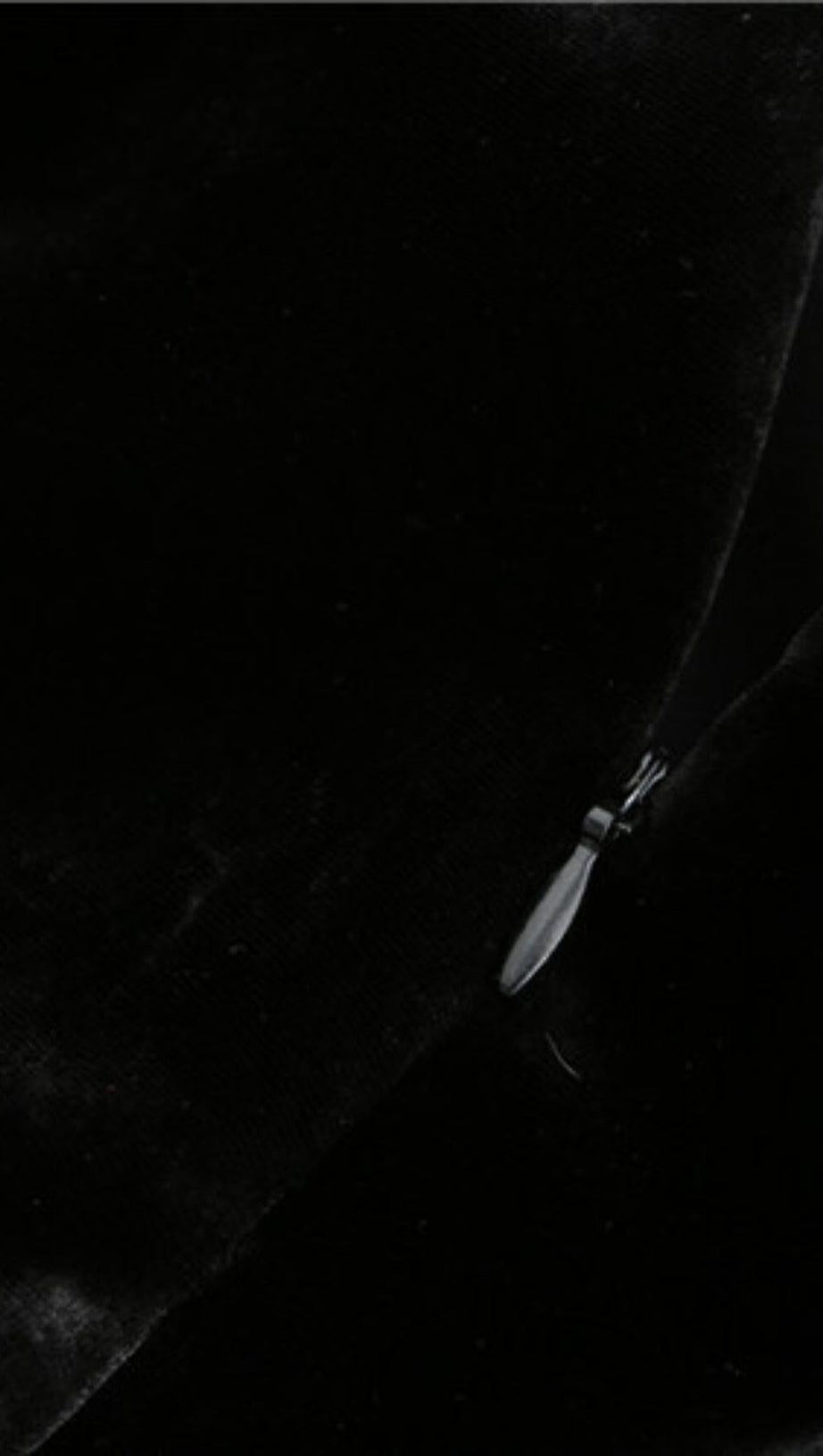 MINI ABITO IN VELLUTO CON SCOLLO ALL'AMERICANA NERO