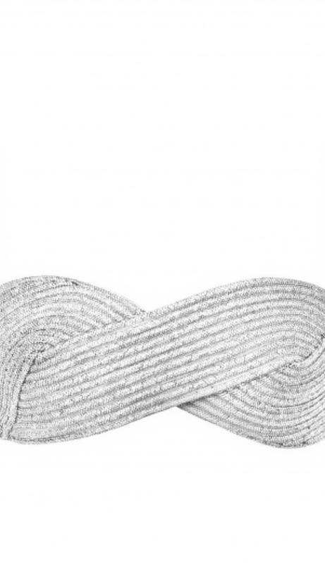 Eloisa Kristalloberteil in Silber