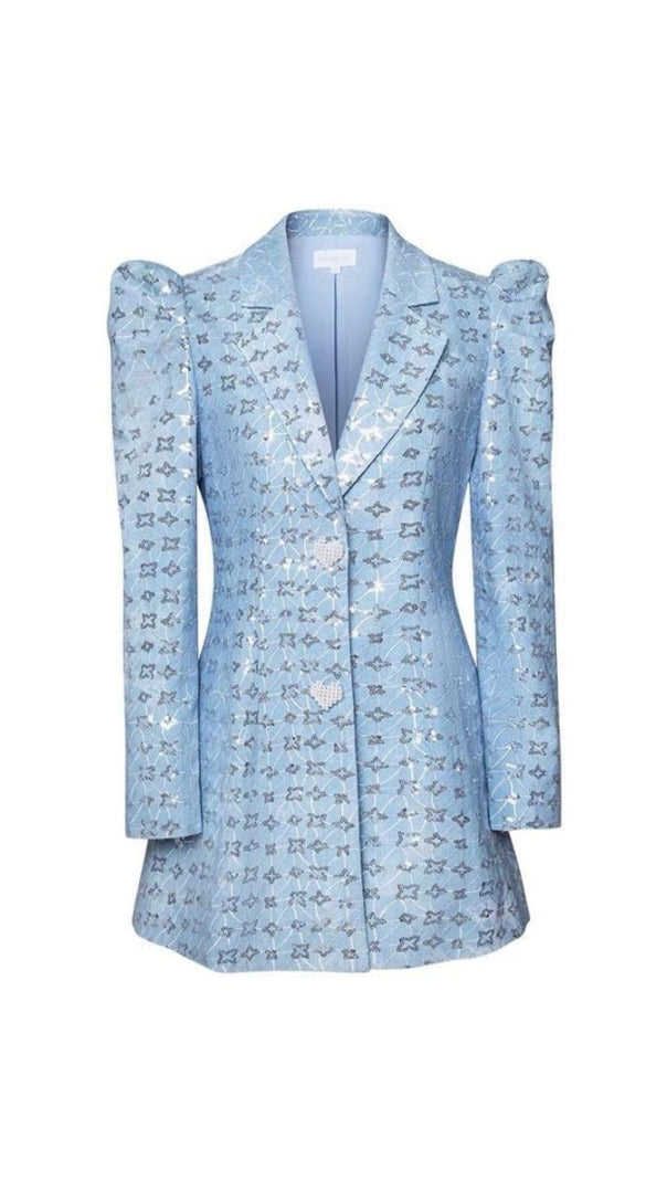 AIIZIE LOVE BUTTON BLAZER IN BLUE - product image