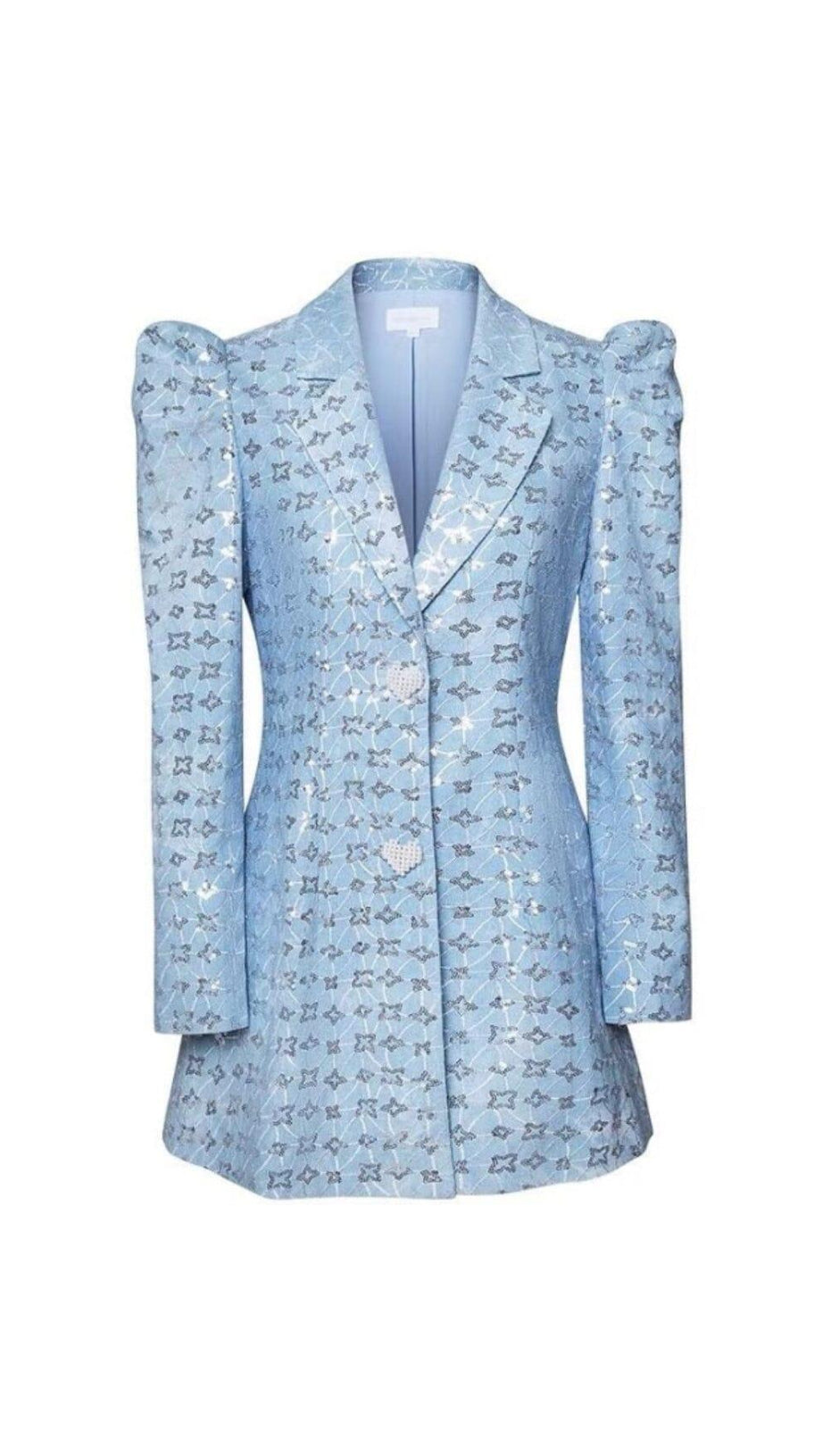 BLAZER MIT LIEBESKNÖPFEN IN BLAU
