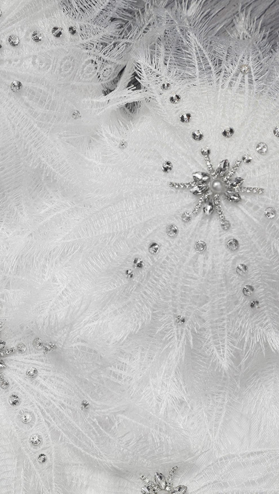 DIAMOND FEATHER CORSET TOP IN WHITE