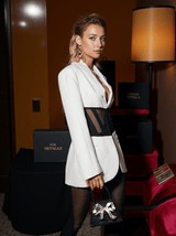 Sahasra Patchwork Blazer In White