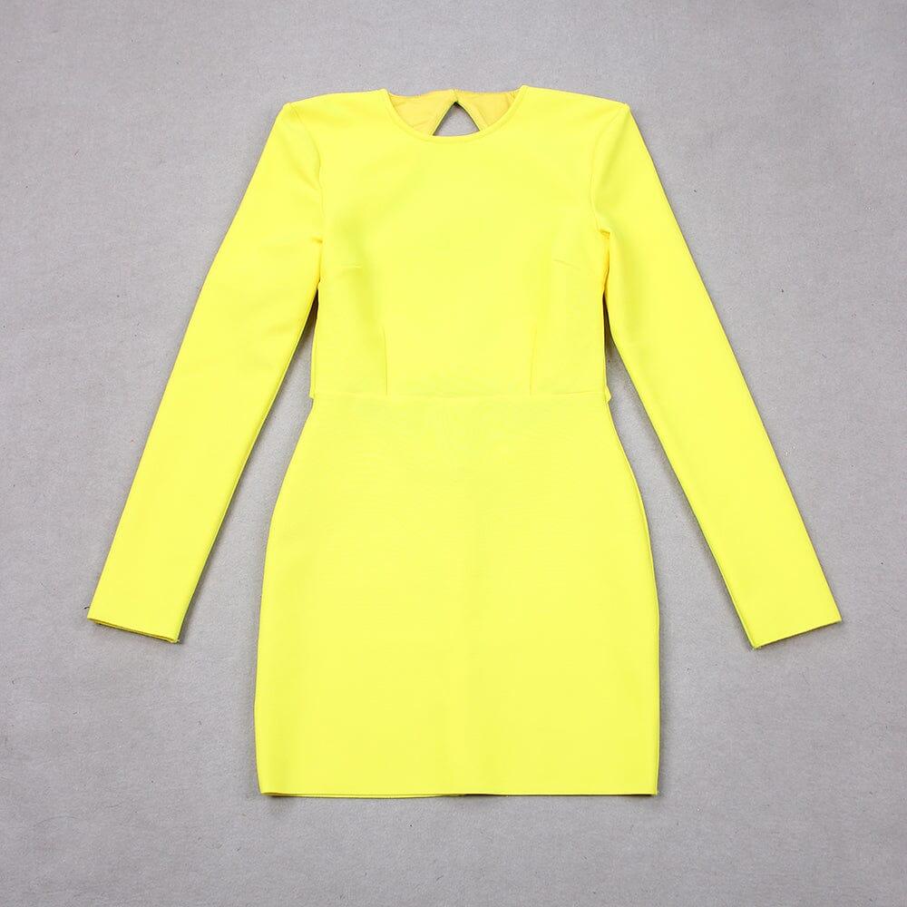 AIIZIE LONG SLEEVE BACKLESS MINI DRESS IN GREEN - product image