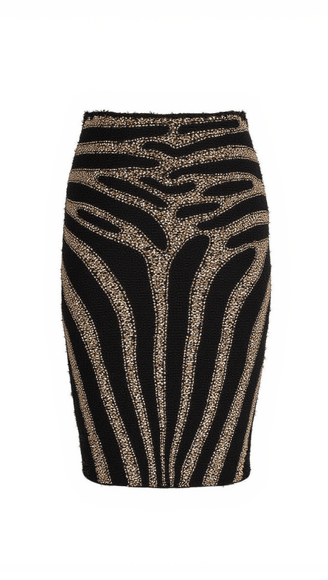 ENOLA RHINESTONE KNITTED SKIRT