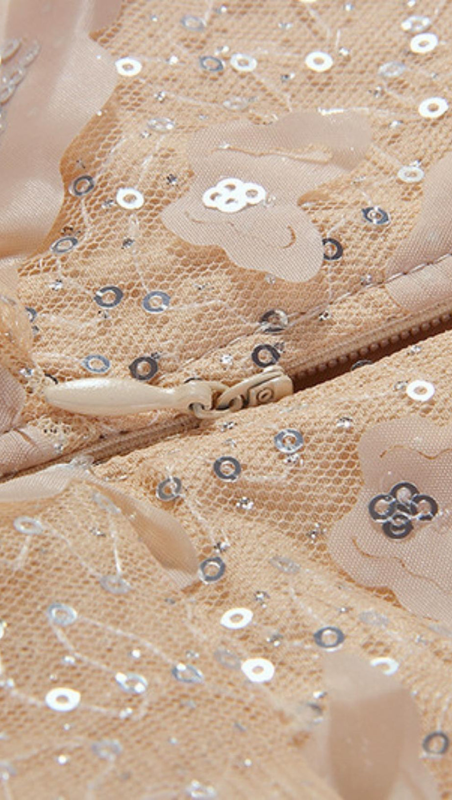 SEQUIN BUTTERFLY EMBELLISHED CRYSTAL MIDI DRESS