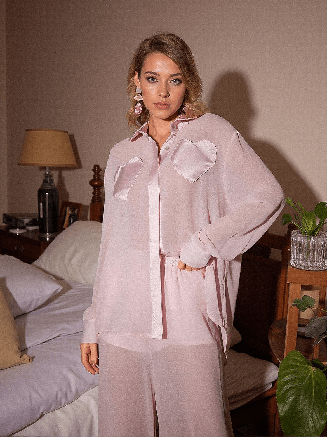 SET DI PANTALONI PATCHWORK CON CUORE E PIUME BROCKETT