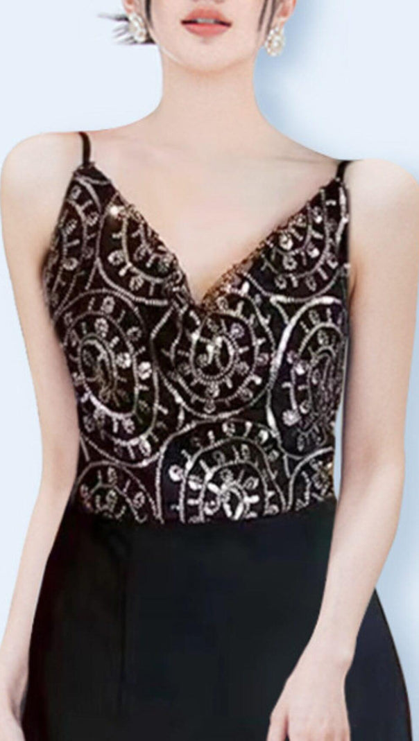 AIIZIE LEOPARD PRINT SUSPENDER WAIST MINI DRESS - product image