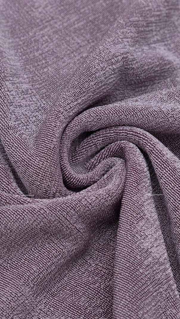 ABITO MIDI IN MAGLIA CON TAGLIO A MANICHE LUNGHE VIOLA
