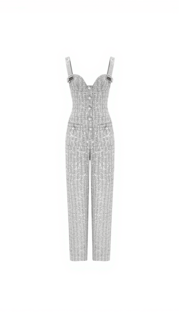 AIIZIE ROAN SEQUIN TWEED JUMPSUIT - product image
