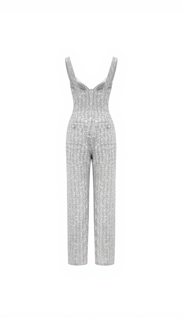 AIIZIE ROAN SEQUIN TWEED JUMPSUIT - product image