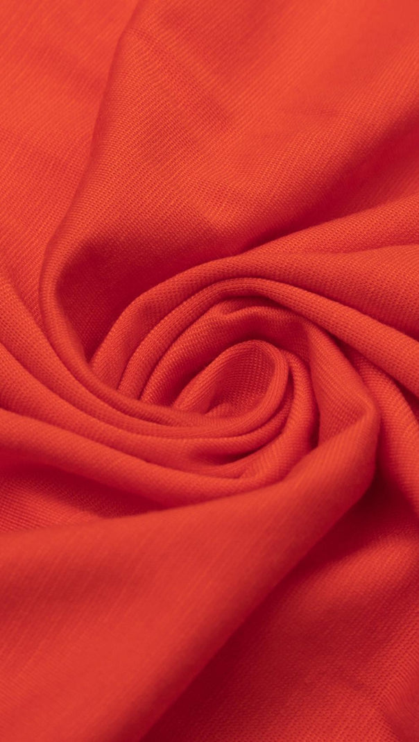 AIIZIE OFF SHOULDER LONG SLEEVE IRREGULAR IN ORANGE - product image