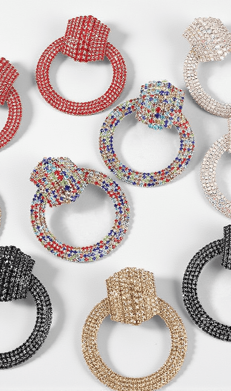 Blair Diamante Circle Earrings
