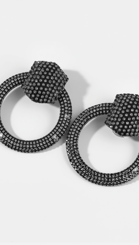BLAIR DIAMANTE CIRCLE EARRINGS