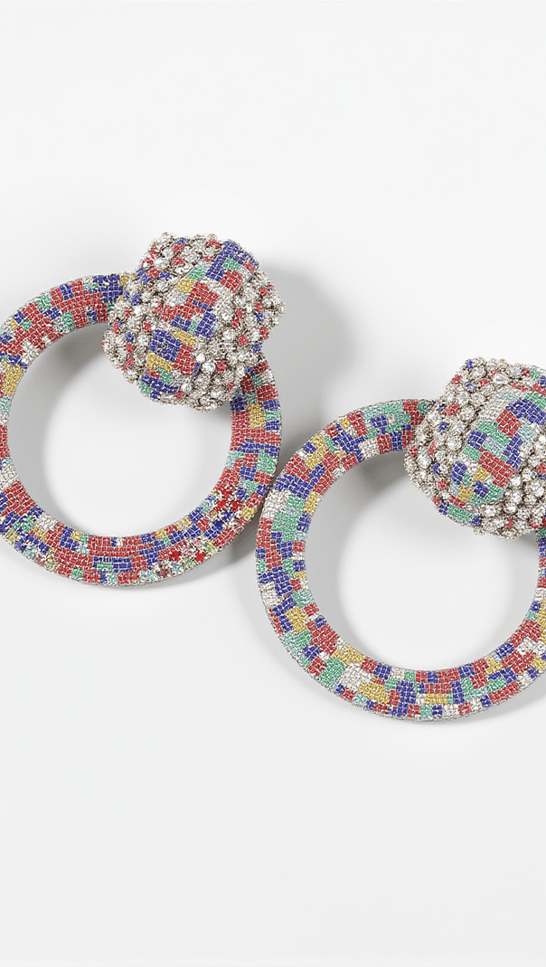 AIIZIE BLAIR DIAMANTE CIRCLE EARRINGS - product image