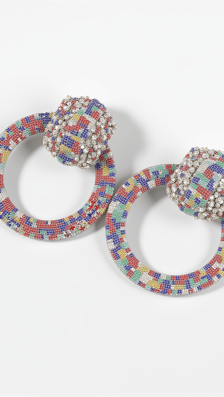 BLAIR DIAMANTE CIRCLE EARRINGS