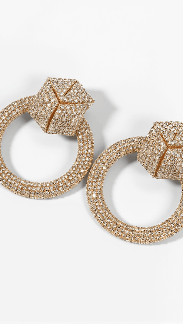 AIIZIE BLAIR DIAMANTE CIRCLE EARRINGS - product image