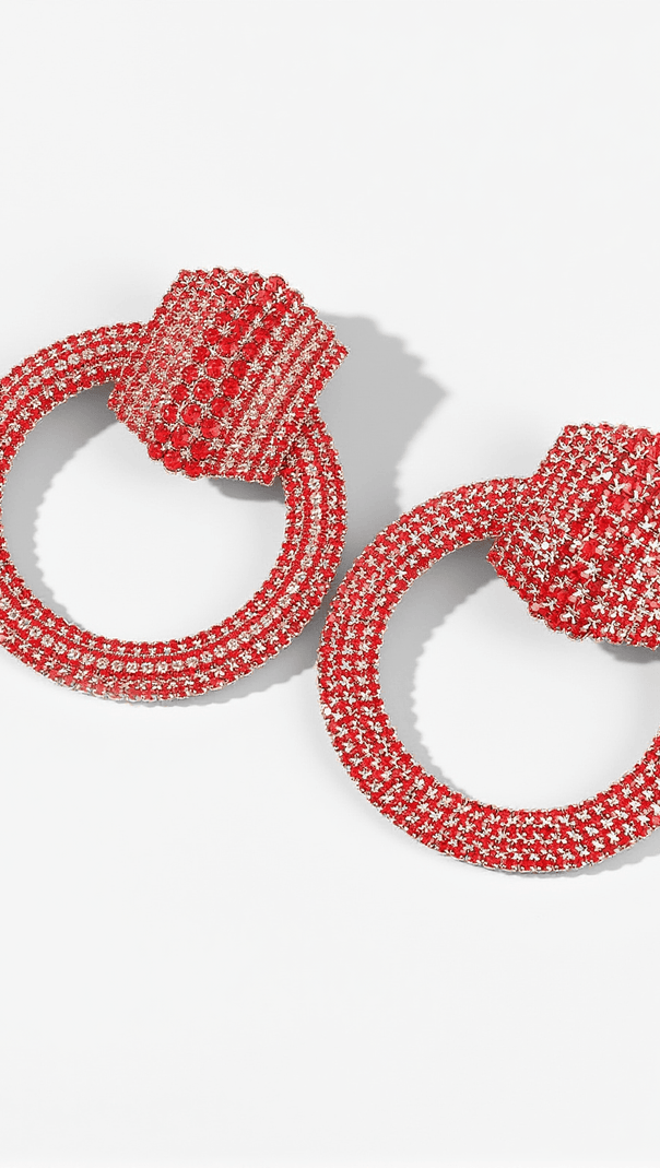 AIIZIE BLAIR DIAMANTE CIRCLE EARRINGS - product image