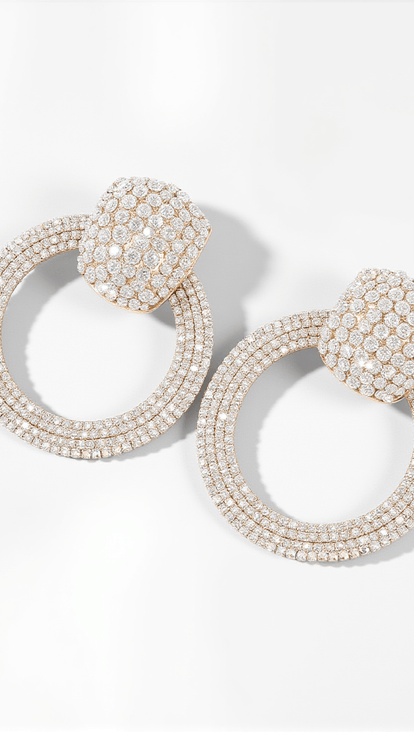 AIIZIE BLAIR DIAMANTE CIRCLE EARRINGS - product image