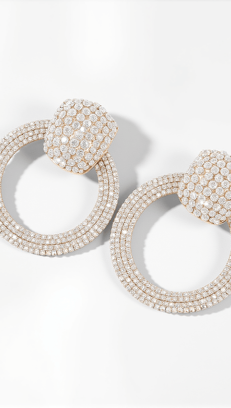 BLAIR DIAMANTE CIRCLE EARRINGS