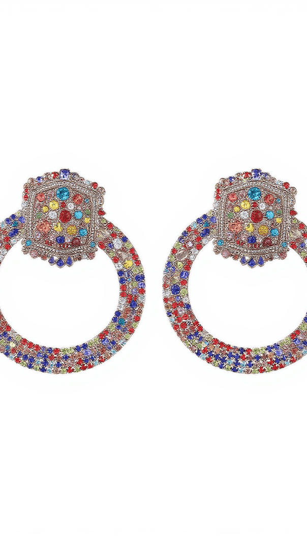 AIIZIE BLAIR DIAMANTE CIRCLE EARRINGS - product image