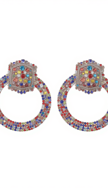 BLAIR DIAMANTE CIRCLE EARRINGS