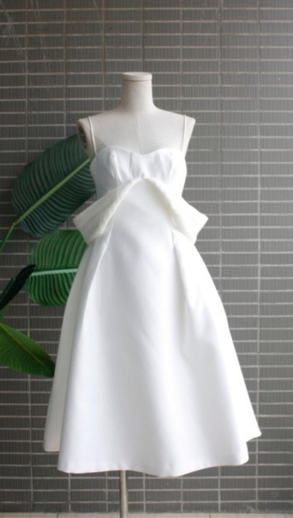 AIIZIE V NECK SLINKY MIDI DRESS - product image