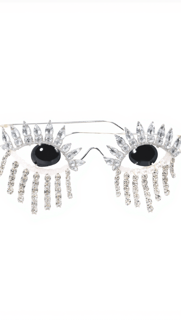 AIIZIE MORRISSEY RHINESTONE FRINGE SUNGLASSES - product image