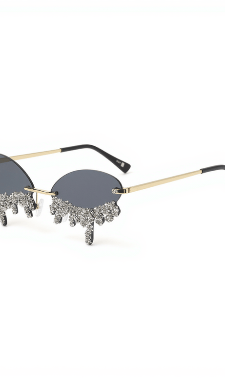 Airlie – Tropfenförmige Sonnenbrille mit Kristallen