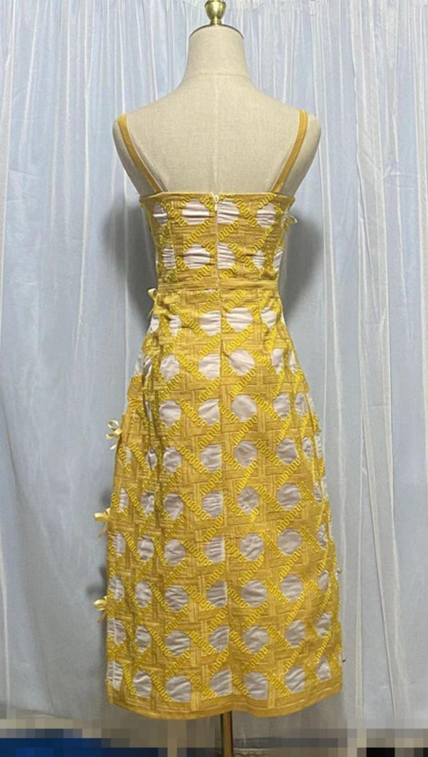 AIIZIE BUTTERFLY HOLLOW OUT STRAPPY MIDI DRESS - product image