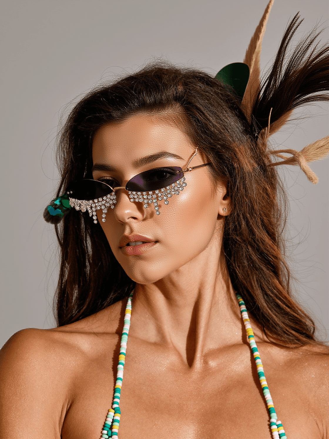 AIRLIE TEARDROP CRYSTAL SUNGLASSES