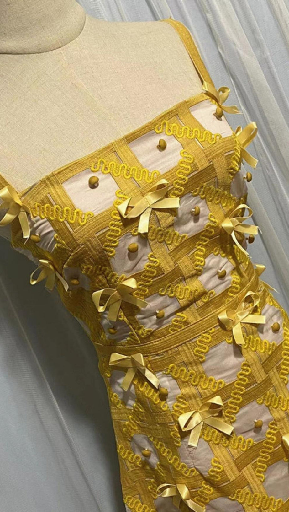 BUTTERFLY HOLLOW OUT STRAPPY MIDI DRESS