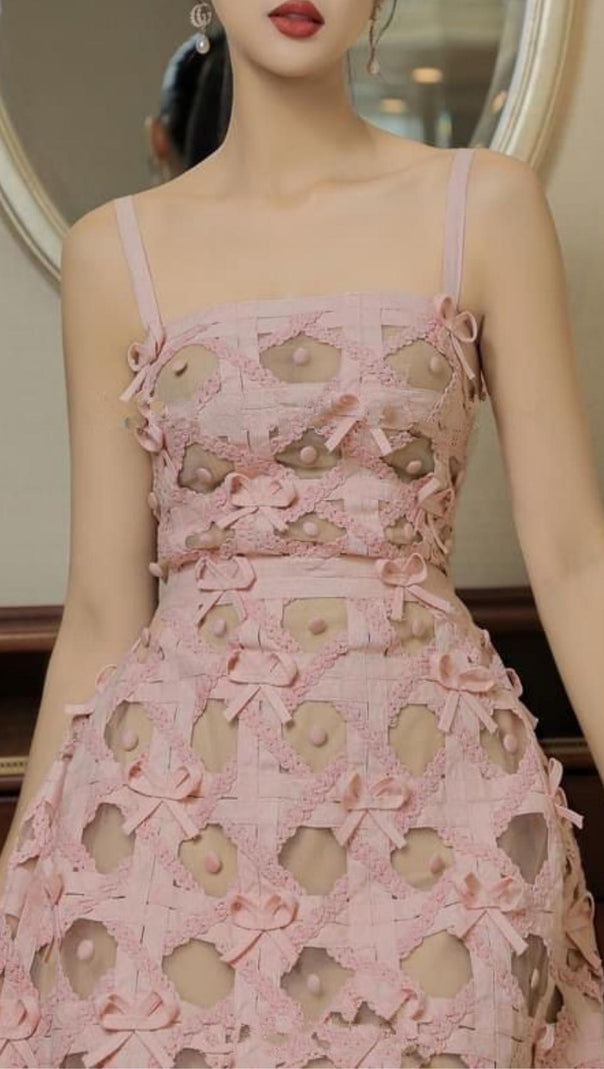 AIIZIE BUTTERFLY HOLLOW OUT STRAPPY MIDI DRESS - product image