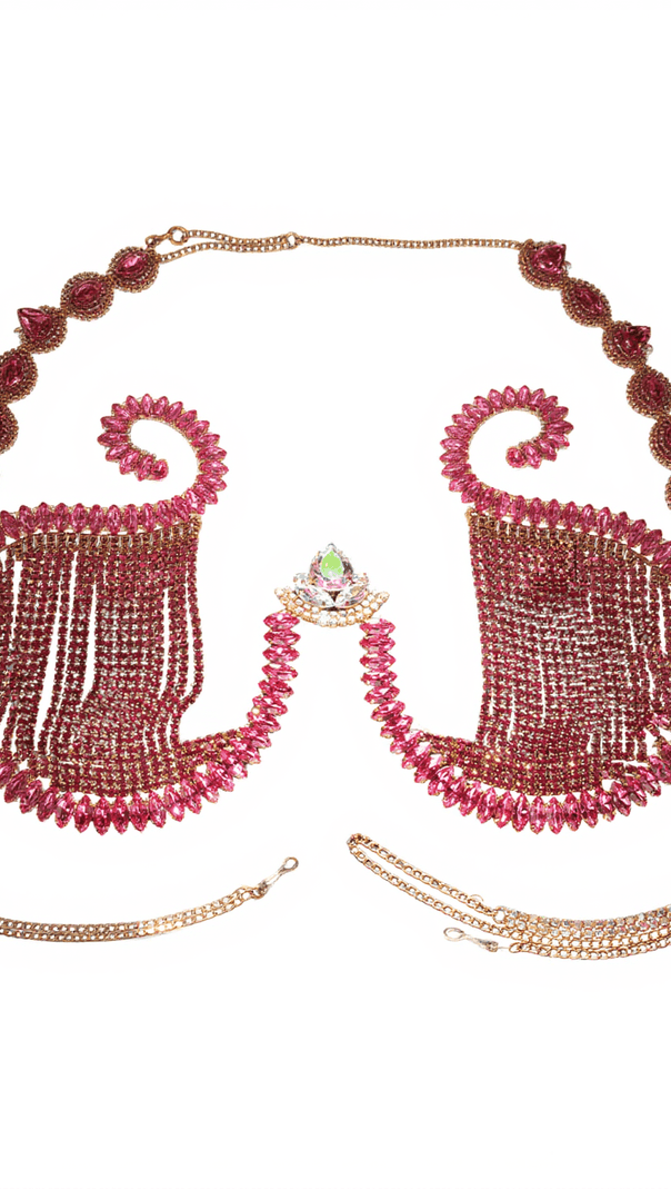 AIIZIE KALINDI HALTERNECK RHINESTONE BRALETTE - product image