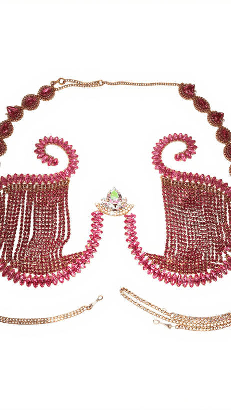 BRALETTE KALINDI CON STRASS E COLLO ALL'ACQUA