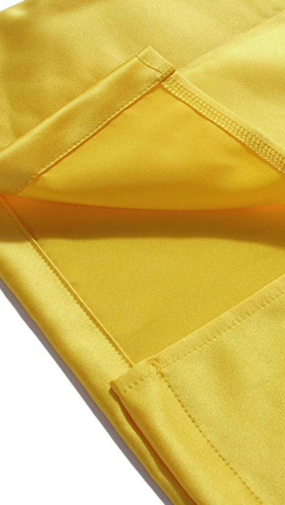 GELBE BLUME MIDIKLEID MIT LED-EINEM WORT