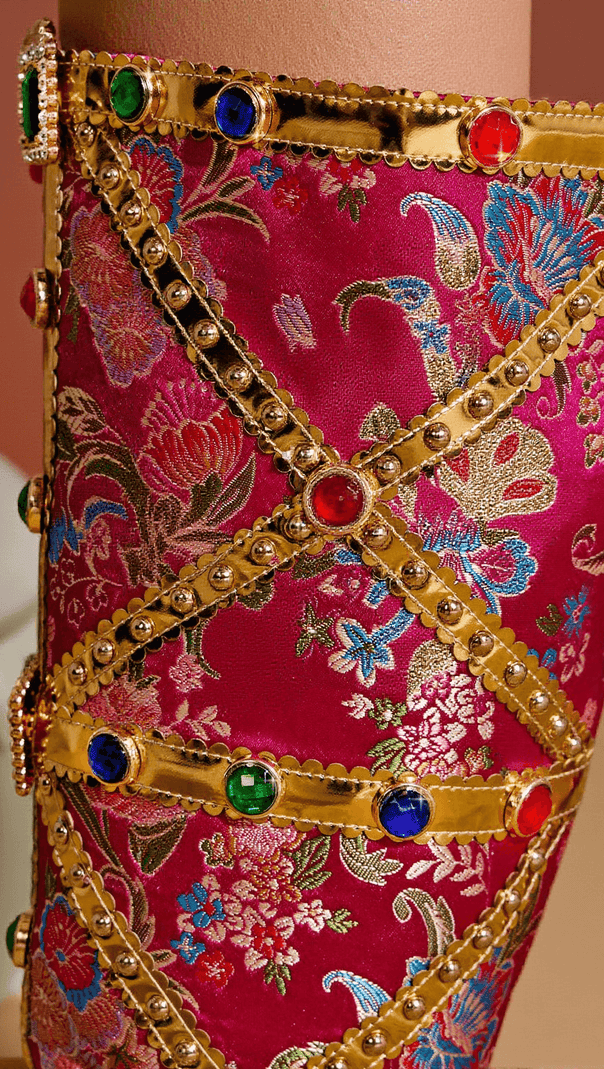 AIIZIE TESNI FLORAL PRINTED RHINESTONE BOOTS - product image
